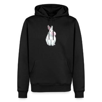 Gomme à mâcher de lapin - Sweat à capuche Premium bio Homme - noir - Devant - Nico (187cm)