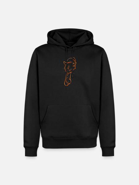 Sleeping cat - Männer Premium Bio Hoodie - Schwarz