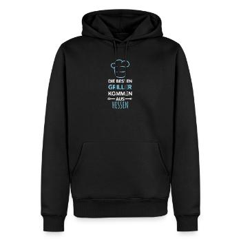 Les meilleurs barbecues viennent de Hessen Design - Sweat à capuche Premium bio Homme - noir - Devant - Nico (187cm)