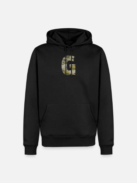 Tarnbuchstabe G - Männer Premium Bio Hoodie - Schwarz