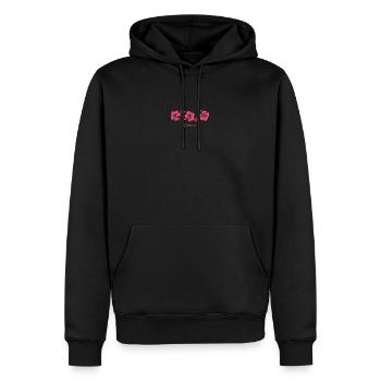 Nassau Bahamas Hibiskusblüte - Männer Premium Bio Hoodie - Schwarz - Vorne - Nico (187cm)
