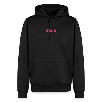 Karibische Hibiskusblüte Damen - Männer Premium Bio Hoodie - Schwarz - Vorne - Nico (187cm)