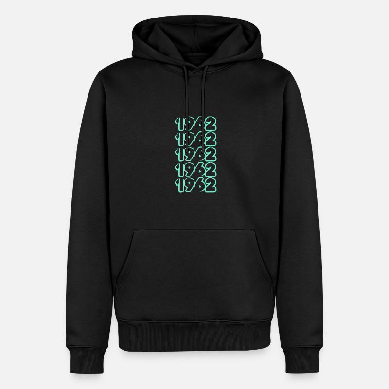 Anniversaire 1962 - Sweat à capuche Premium bio Homme - noir