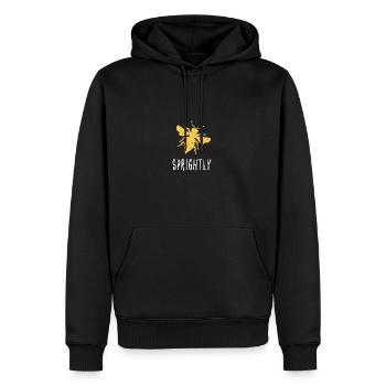 Abeille jaune Abeille vive Soyez vif - Sweat à capuche Premium bio Homme - noir - Devant - Nico (187cm)