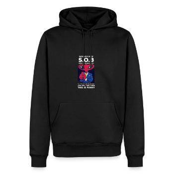 Welten Best SOB Super Outstanding Delessed Zitate - Männer Premium Bio Hoodie - Schwarz - Vorne - Nico (187cm)