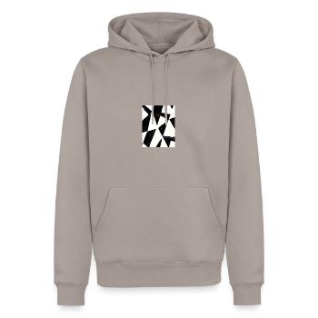 Triangle - Männer Premium Bio Hoodie - Taupe - Vorne - Nico (187cm)