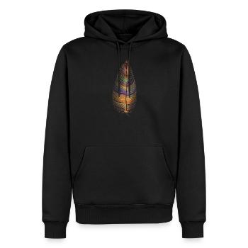 farbige Feder - Männer Premium Bio Hoodie - Schwarz - Vorne - Nico (187cm)