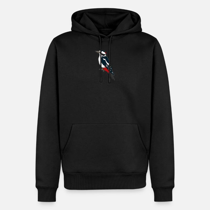 Pic-vert - Sweat à capuche Premium bio Homme - noir