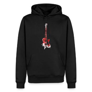 Red Guitar - Männer Premium Bio Hoodie - Schwarz - Vorne - Nico (187cm)