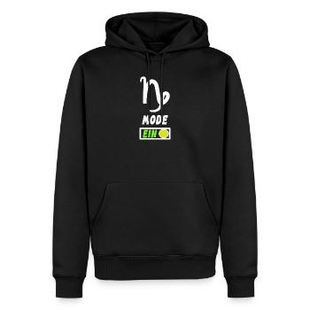 Déclaration d’astrologie Horoscope Capricorne Zodiaque - Sweat à capuche Premium bio Homme - noir - Devant - Nico (187cm)