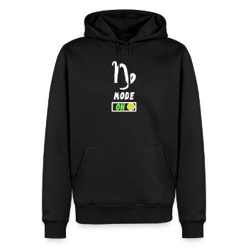 Déclaration du Zodiaque Horoscope Capricorne Astrologie - Sweat à capuche Premium bio Homme - noir - Devant - Nico (187cm)