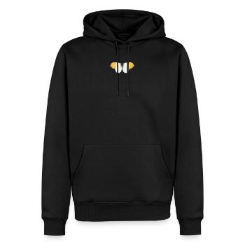 Papillon aurore - Sweat à capuche Premium bio Homme - noir - Devant - Nico (187cm)