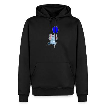 Elefant Luftballon - Männer Premium Bio Hoodie - Schwarz - Vorne - Nico (187cm)