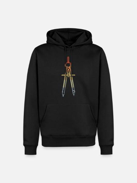 Brújulas vintage - Sudadera con capucha prémium ecológica para hombre - negro