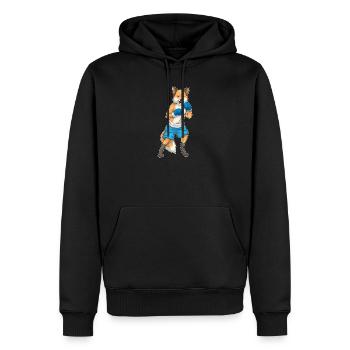 Fuchs Boxer Boxhandschuhe Boxen - Männer Premium Bio Hoodie - Schwarz - Vorne - Nico (187cm)