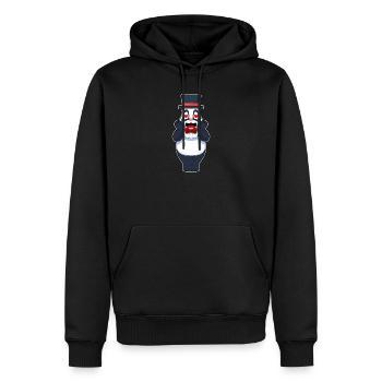 Panda Bräutigam Herz Hochzeit - Männer Premium Bio Hoodie - Schwarz - Vorne - Nico (187cm)