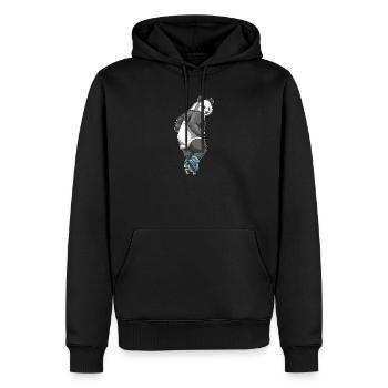 Patins en ligne Panda Patins en ligne - Sweat à capuche Premium bio Homme - noir - Devant - Nico (187cm)
