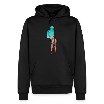 Tiefseetaucher und Taucher PopArt - Männer Premium Bio Hoodie - Schwarz - Vorne - Nico (187cm)