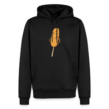 Corn Dog Corndog - Men’s Premium Organic Hoodie - black - Front - Nico (187cm)