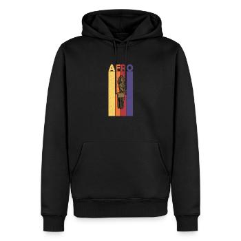 Spitzhacke Haar Kamm Afrika Afro Geschenk Frisur - Männer Premium Bio Hoodie - Schwarz - Vorne - Nico (187cm)