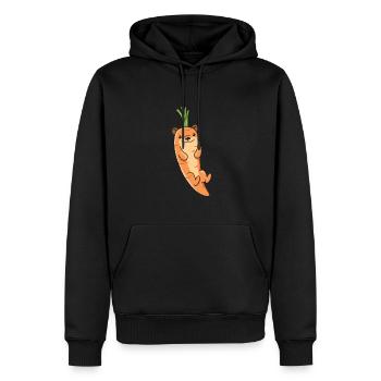 Otter-Möhren-Design für Otter-Liebhaber - Männer Premium Bio Hoodie - Schwarz - Vorne - Nico (187cm)