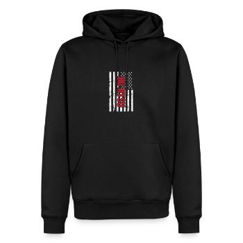 Jiu Jitsu Autodéfense - Sweat à capuche Premium bio Homme - noir - Devant - Nico (187cm)