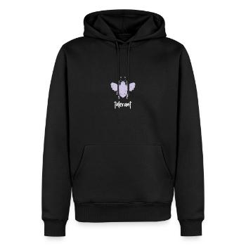 Abeille pastel violette Abeille tolérante Soyez tolérante - Sweat à capuche Premium bio Homme - noir - Devant - Nico (187cm)