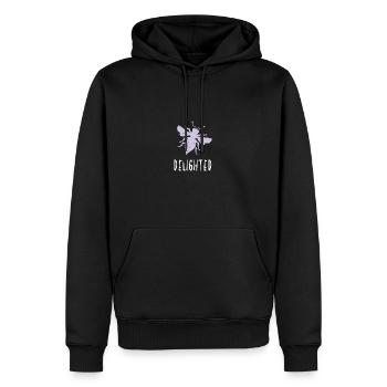 Purple Pastel Bee Abeille Ravi Soyez ravi - Sweat à capuche Premium bio Homme - noir - Devant - Nico (187cm)