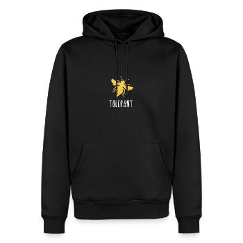 Gelb Bee Tolerant Biene Be Tolerant - Männer Premium Bio Hoodie - Schwarz - Vorne - Nico (187cm)