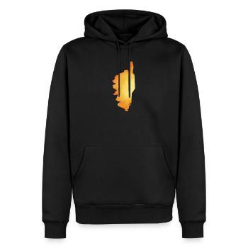 corsica - Sweat à capuche Premium bio Homme - noir - Devant - Nico (187cm)