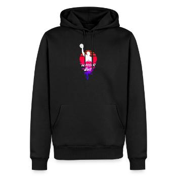 Wasserballer Wasserpolo Sunset - Männer Premium Bio Hoodie - Schwarz - Vorne - Nico (187cm)