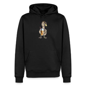 Ente Saft - Männer Premium Bio Hoodie - Schwarz - Vorne - Nico (187cm)