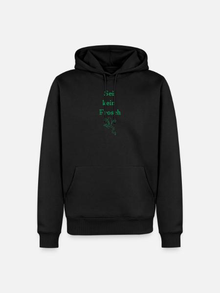 Sei kein Frosch - Männer Premium Bio Hoodie - Schwarz