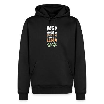 Dogo Argentino joie de vivre - Sweat à capuche Premium bio Homme - noir - Devant - Nico (187cm)