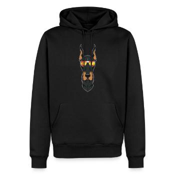 Doberman I Spain Sunglasses I Spanish Flag - Männer Premium Bio Hoodie - Schwarz - Vorne - Nico (187cm)