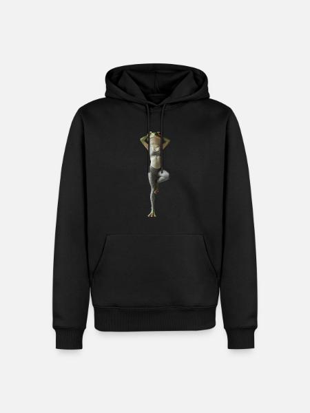 Frosch - Männer Premium Bio Hoodie - Schwarz