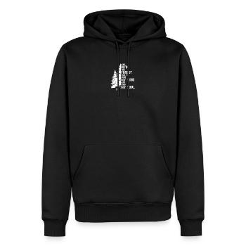 Wald Geist Seele Quest - Männer Premium Bio Hoodie - Schwarz - Vorne - Nico (187cm)