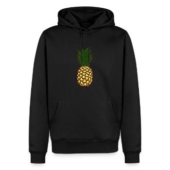 Vacances du festival d’été de l’ananas - Sweat à capuche Premium bio Homme - noir - Devant - Nico (187cm)