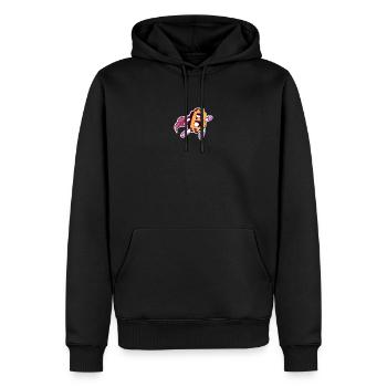 Bitcoin - Sweat à capuche Premium bio Homme - noir - Devant - Nico (187cm)