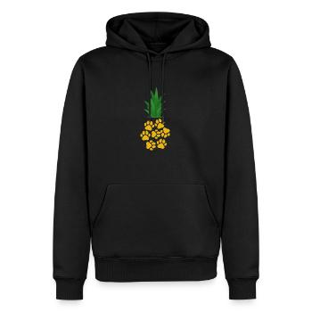 Ananas Pfote - Männer Premium Bio Hoodie - Schwarz - Vorne - Nico (187cm)