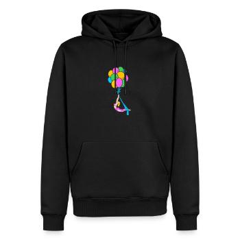 Aerial Yoga Air Yoga - Männer Premium Bio Hoodie - Schwarz - Vorne - Nico (187cm)