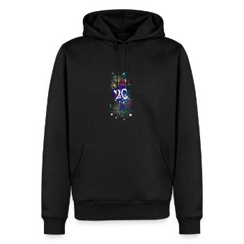 20,birthday,20 years, fireworks, graffiti - Men’s Premium Organic Hoodie - black - Front - Nico (187cm)