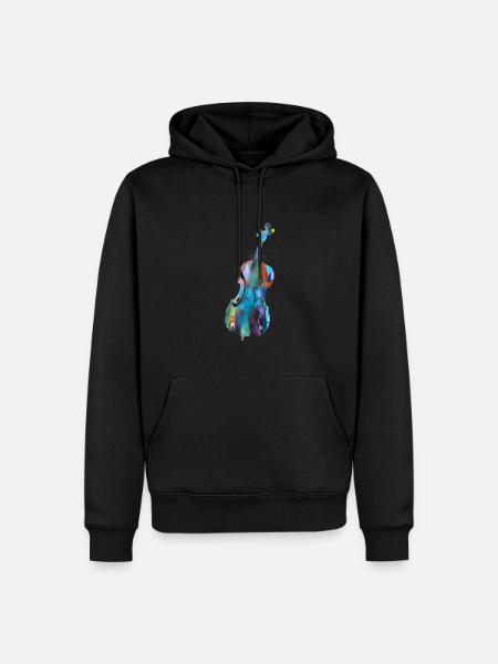 Violin,Cello,Graffiti,Painting - Men’s Premium Organic Hoodie - black