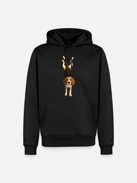 Beagle - Männer Premium Bio Hoodie - Schwarz