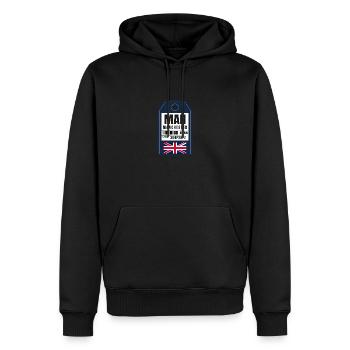 Manchester Boarding Pass - Airport Ticket MAN - Men’s Premium Organic Hoodie - black - Front - Nico (187cm)