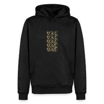 1957 - Männer Premium Bio Hoodie - Schwarz - Vorne - Nico (187cm)
