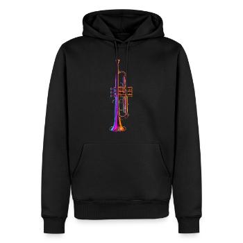 Trompete - Männer Premium Bio Hoodie - Schwarz - Vorne - Nico (187cm)