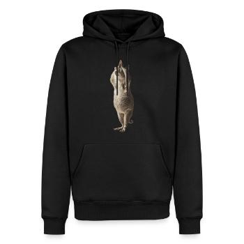 Chinchilla - Männer Premium Bio Hoodie - Schwarz - Vorne - Nico (187cm)