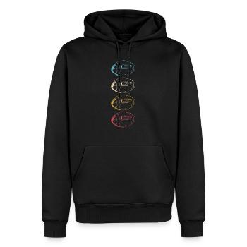 American Football American Vector Pride - Sweat à capuche Premium bio Homme - noir - Devant - Nico (187cm)