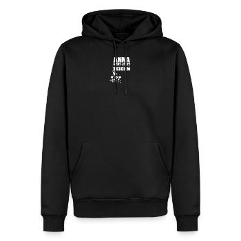 Anna - Männer Premium Bio Hoodie - Schwarz - Vorne - Nico (187cm)